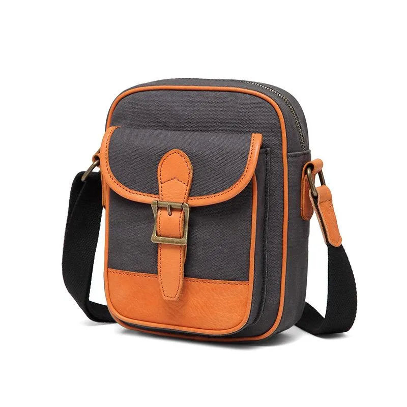 Casual Navy Blue Canvas MENS Vertical SIDE BAG COURIER BAG Vertical MESSENGER BAG FOR MEN