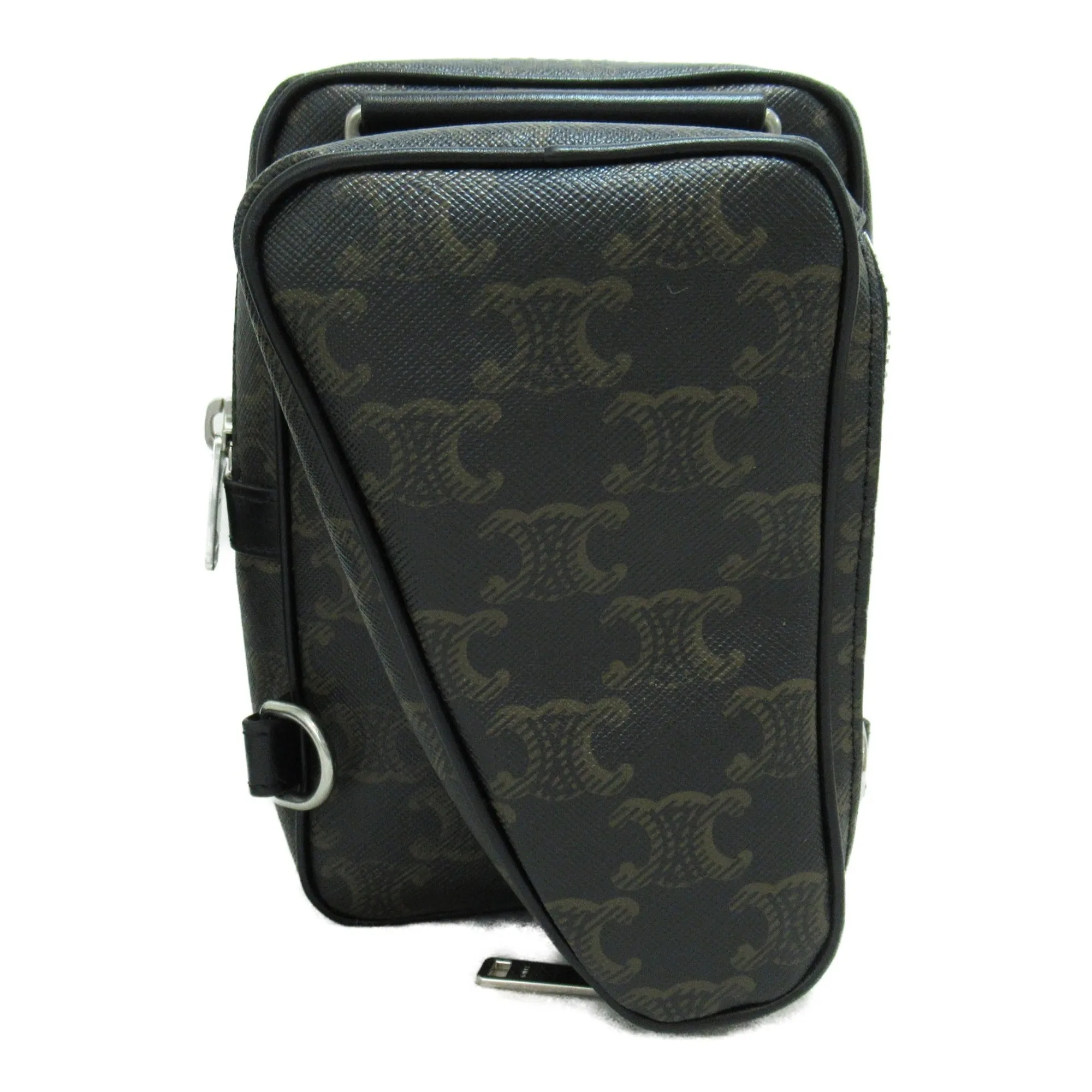 Celine Crossbody bag Shoulder Bag Black PVC coated canvas 111632EU138SI