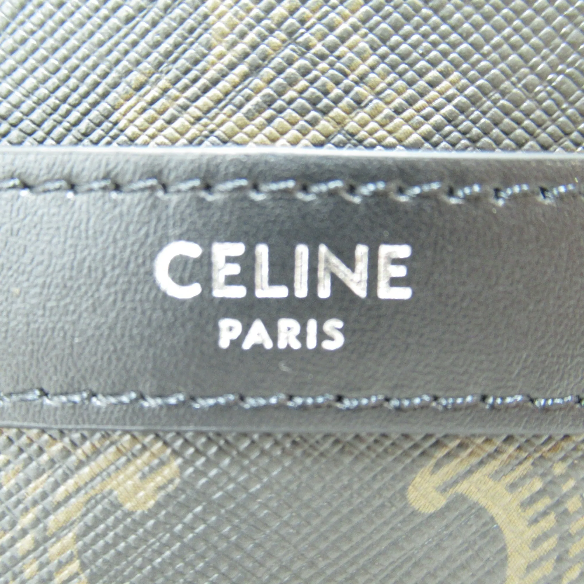 Celine Crossbody bag Shoulder Bag Black PVC coated canvas 111632EU138SI