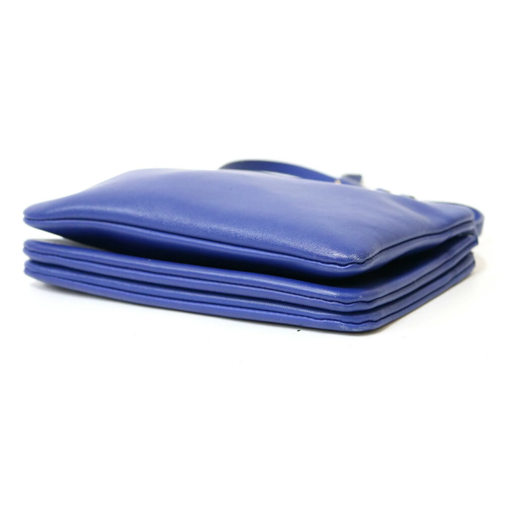 Celine Shoulder Bag Trio Blue Ladies