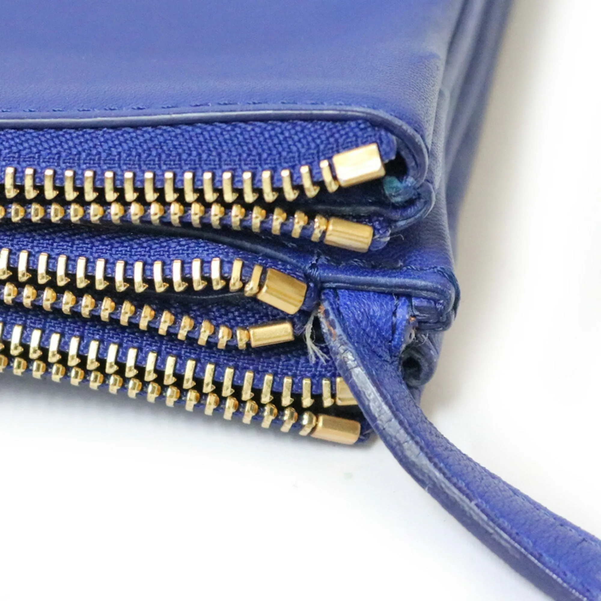 Celine Shoulder Bag Trio Blue Ladies