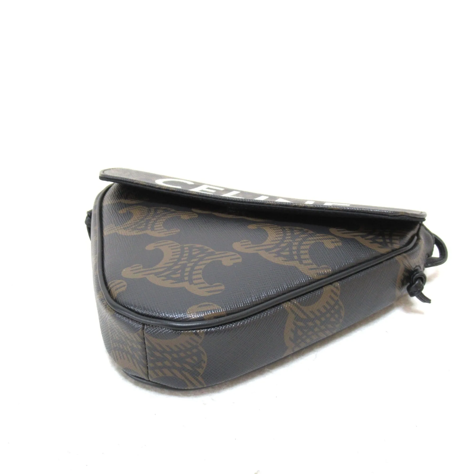Celine Triangle Shoulder Bag Black Calfskin [cowhide] 1959038SI
