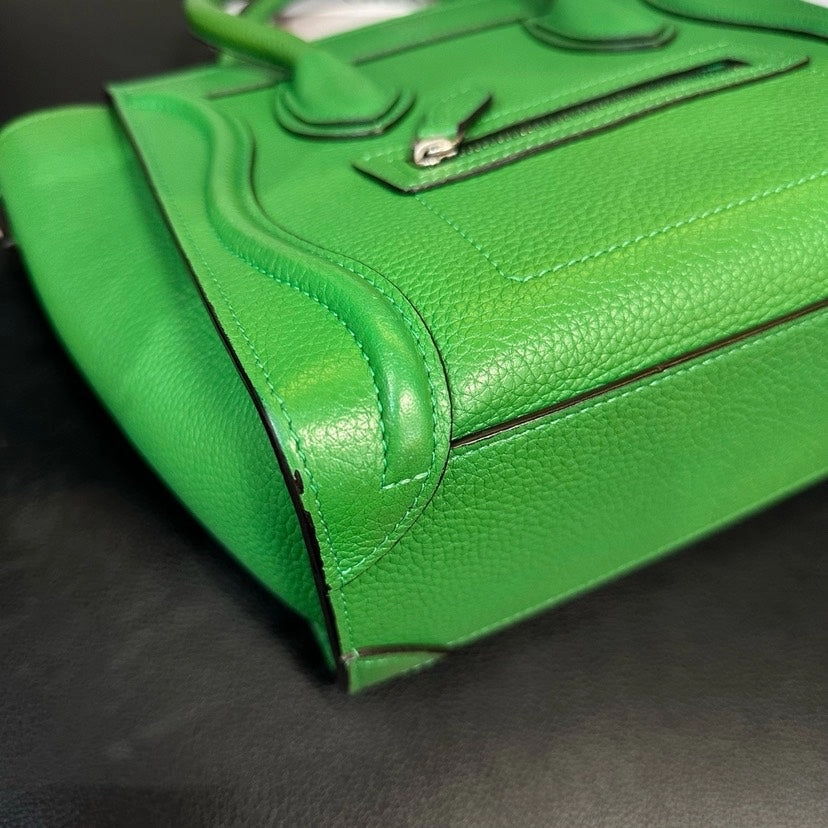 Celine Avocado Green Smiley Crossbody Bag Medium Size