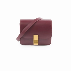 Celine Mini Box Bag Burgundy