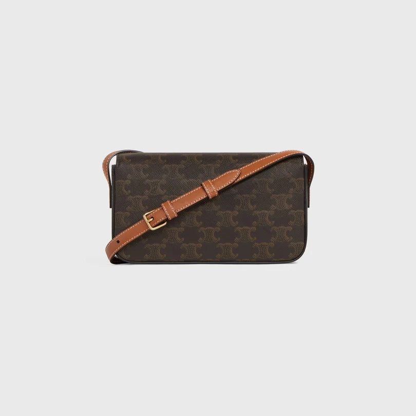 CELINE TRIOMPHE SHOULDER BAG IN TRIOMPHE CANVAS