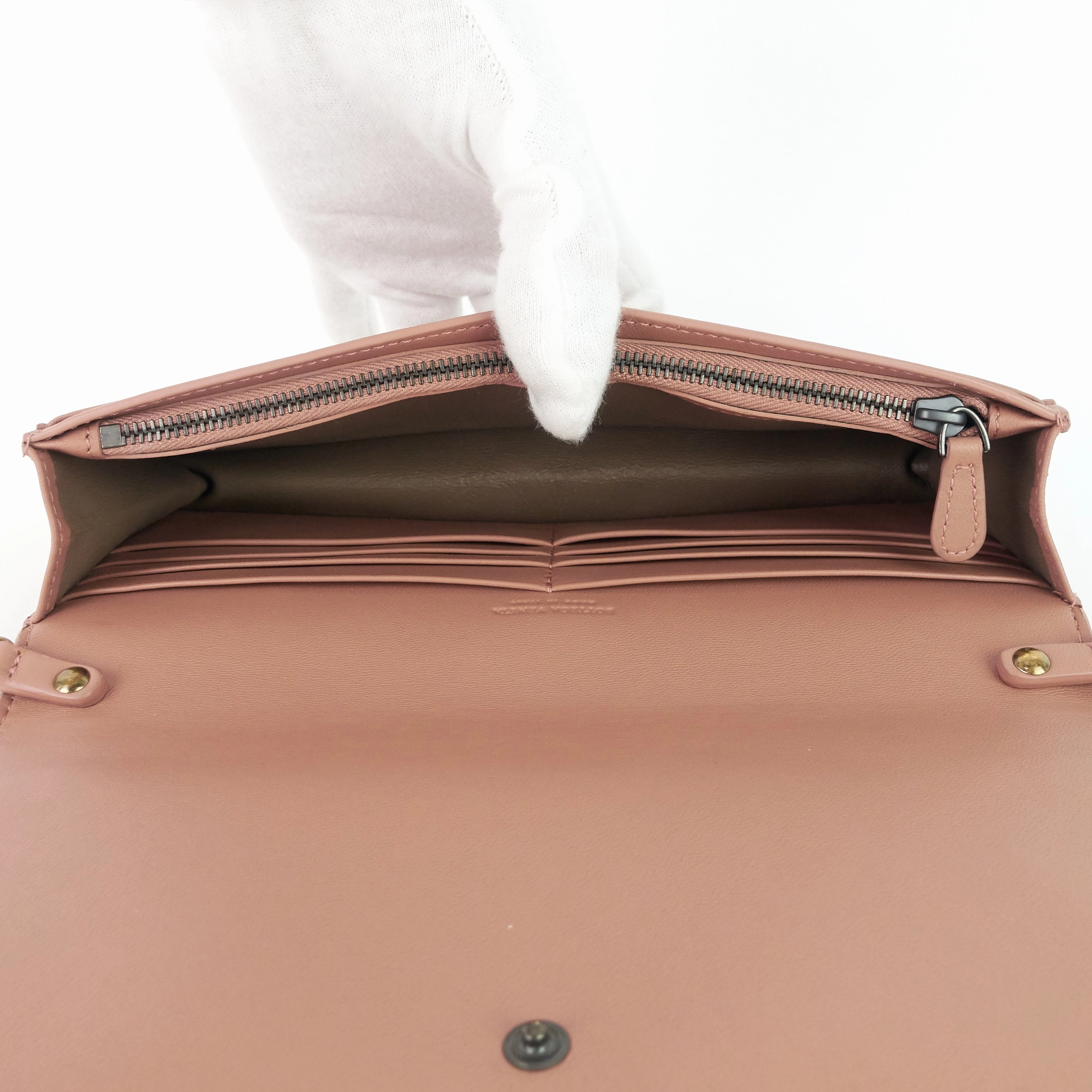 Chain Wallet Intrecciato Nappa Leather Bag