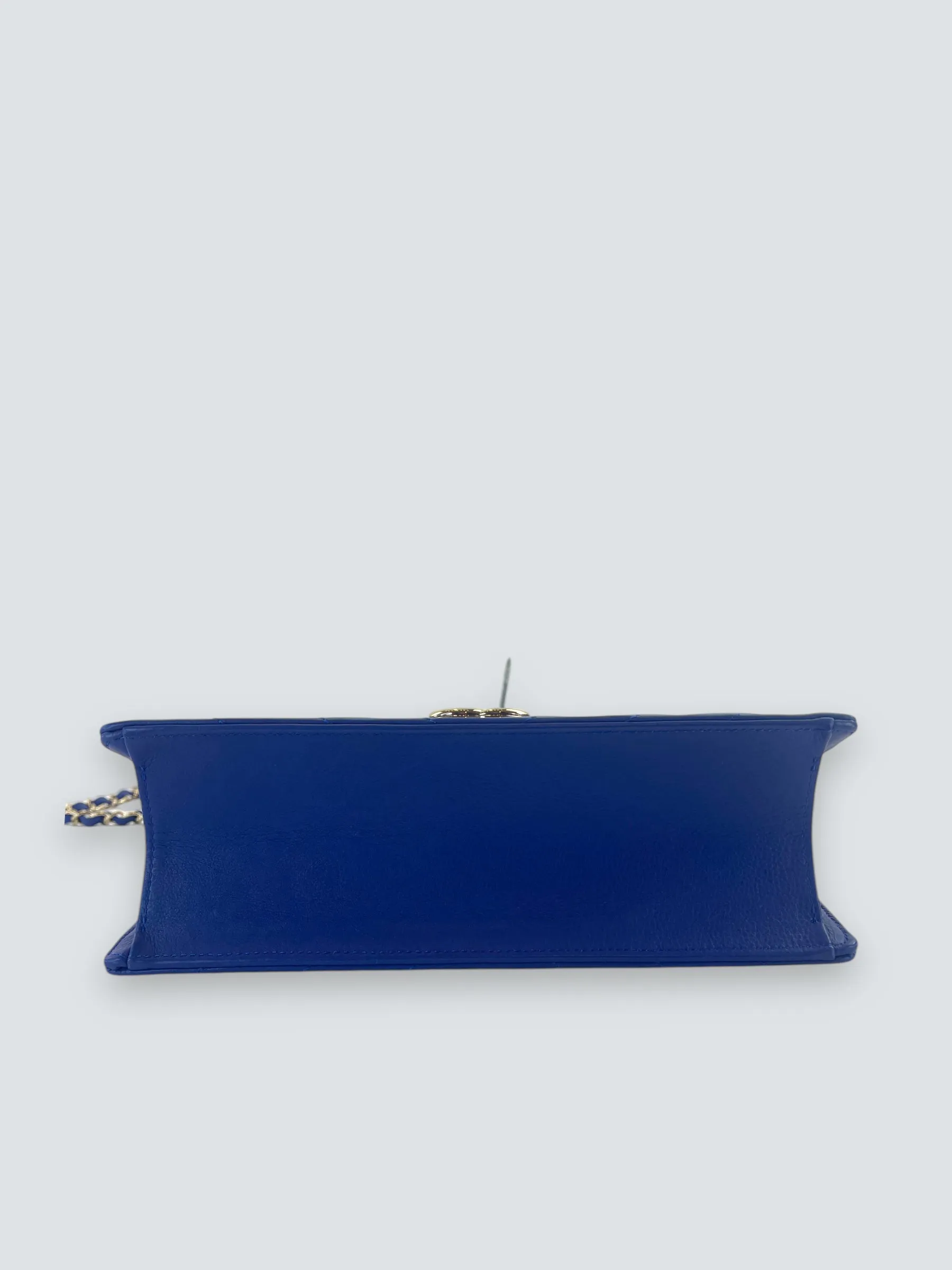 Chanel Blue Lambskin Leather Envelope Flap