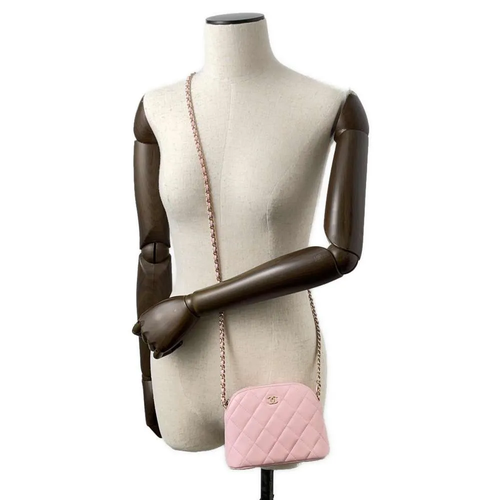 CHANEL Chain Clutch Shoulder Bag Pink AP4000 Lambskin