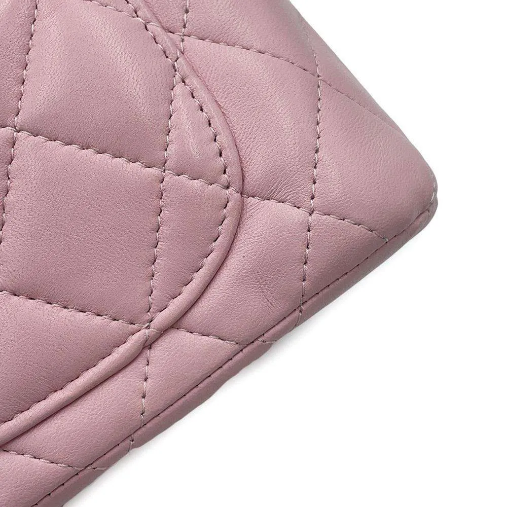 CHANEL Chain Clutch Shoulder Bag Pink AP4000 Lambskin