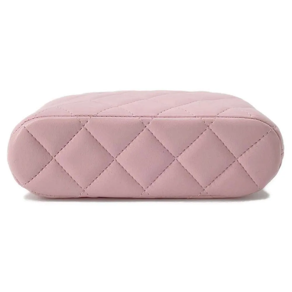 CHANEL Chain Clutch Shoulder Bag Pink AP4000 Lambskin