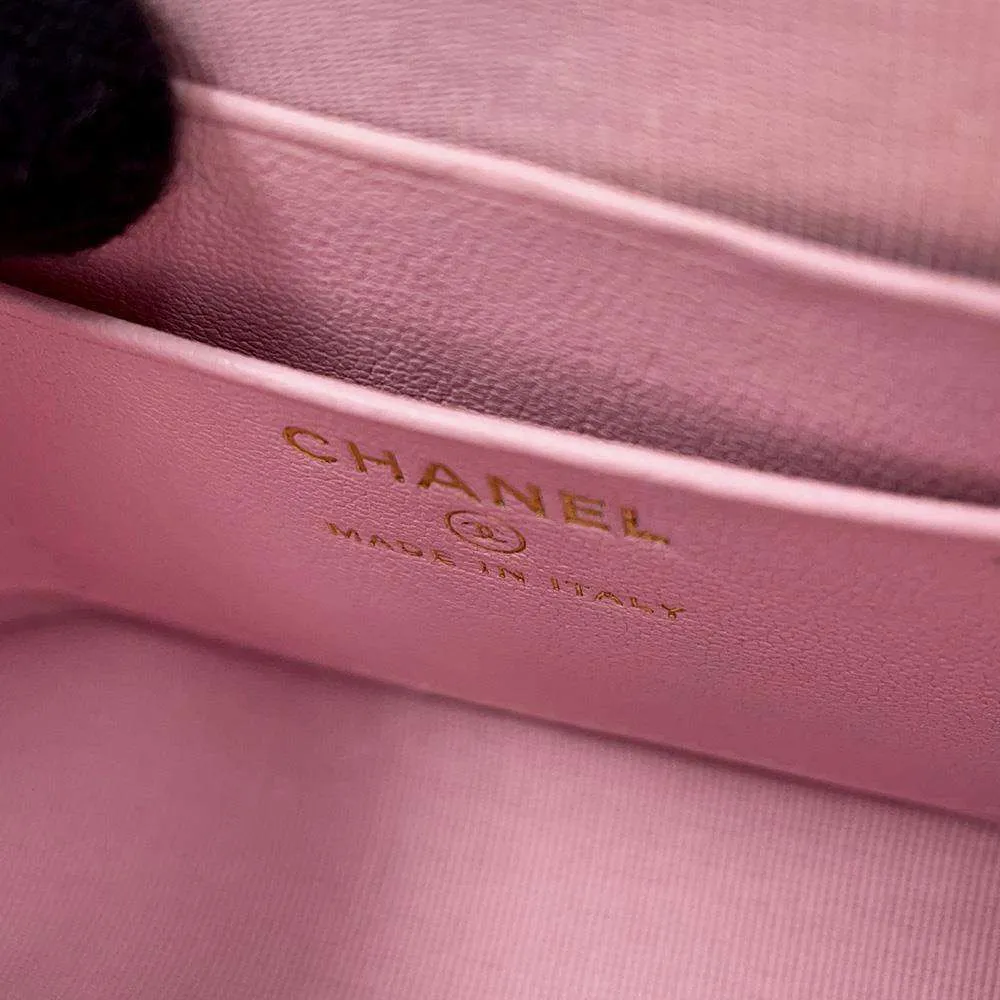 CHANEL Chain Clutch Shoulder Bag Pink AP4000 Lambskin