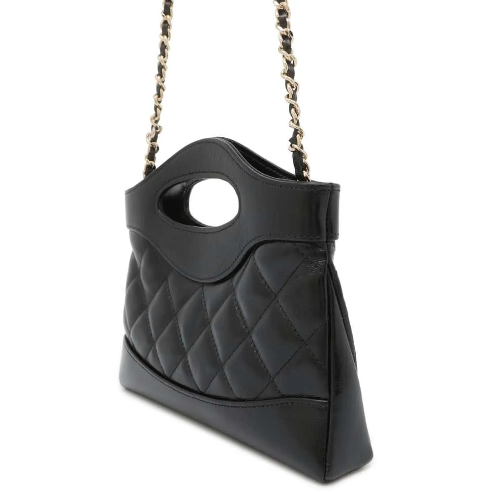 CHANEL CHANEL31 ChainShoulder Bag Black AP3656 Shiny Calf Leather Size Mini