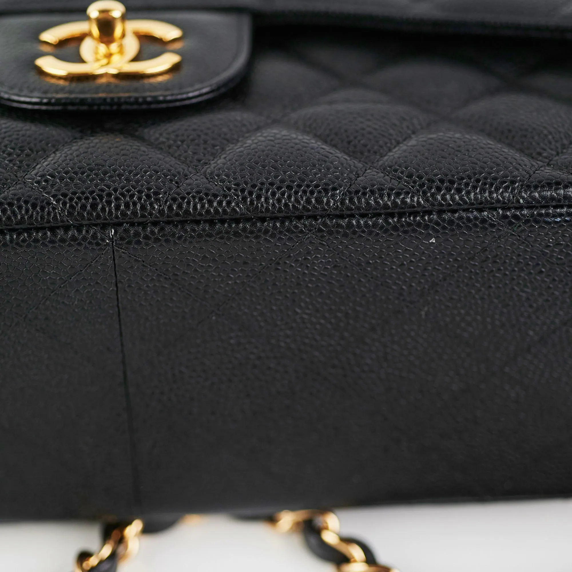 Chanel Classic Flap Jumbo Caviar Black Shoulder Bag