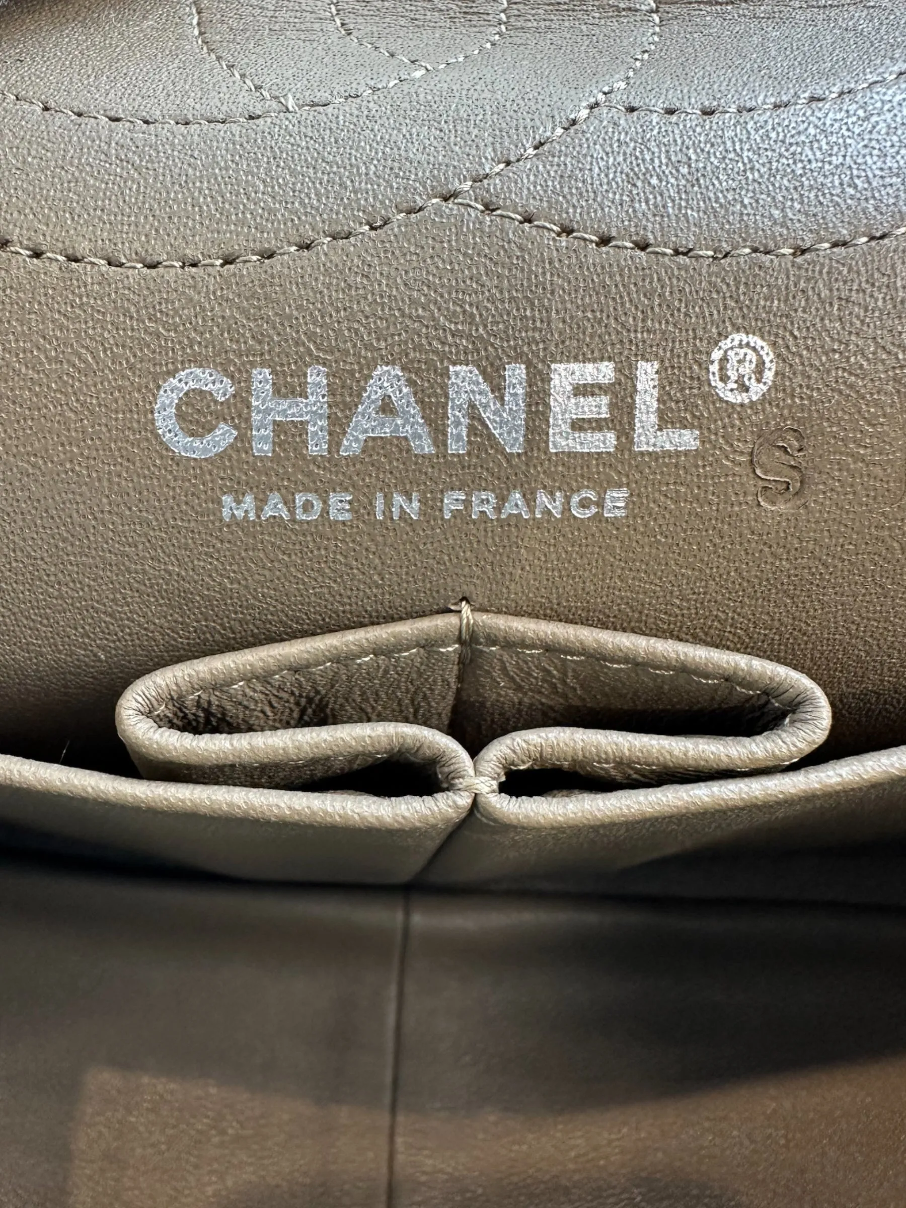 Chanel Khaki Calfskin Leather 2.55 Reissue
