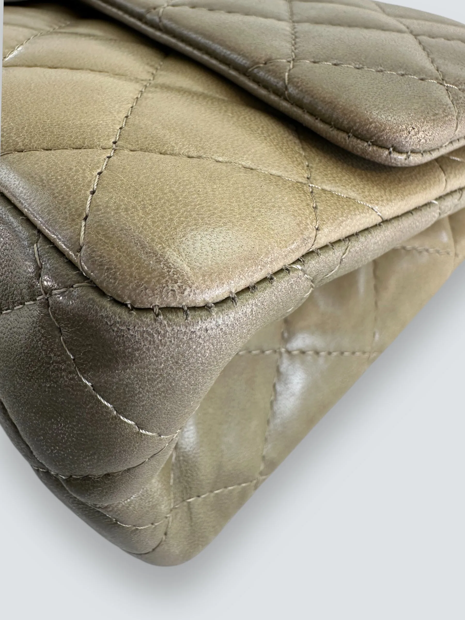 Chanel Khaki Calfskin Leather 2.55 Reissue