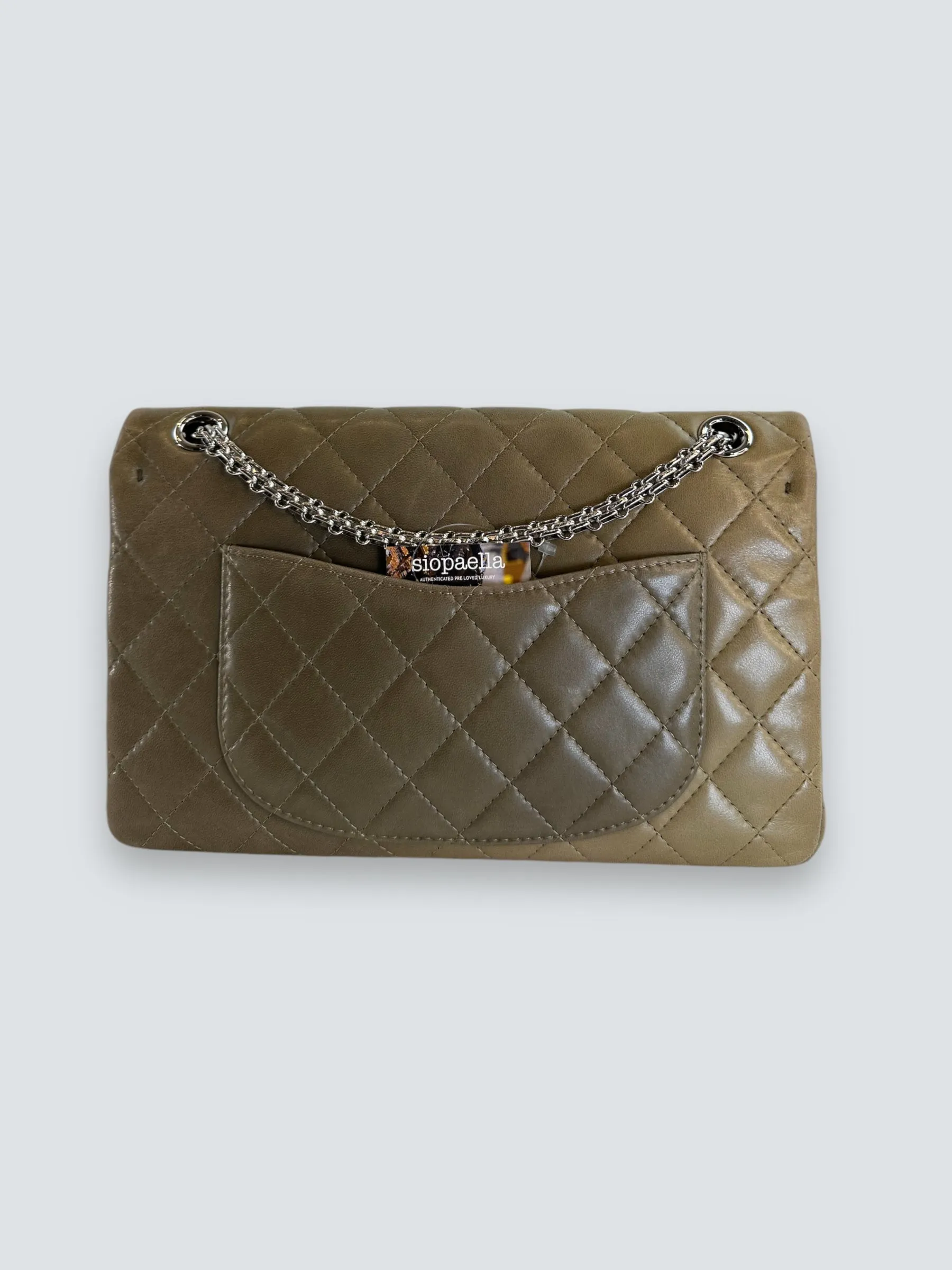 Chanel Khaki Calfskin Leather 2.55 Reissue