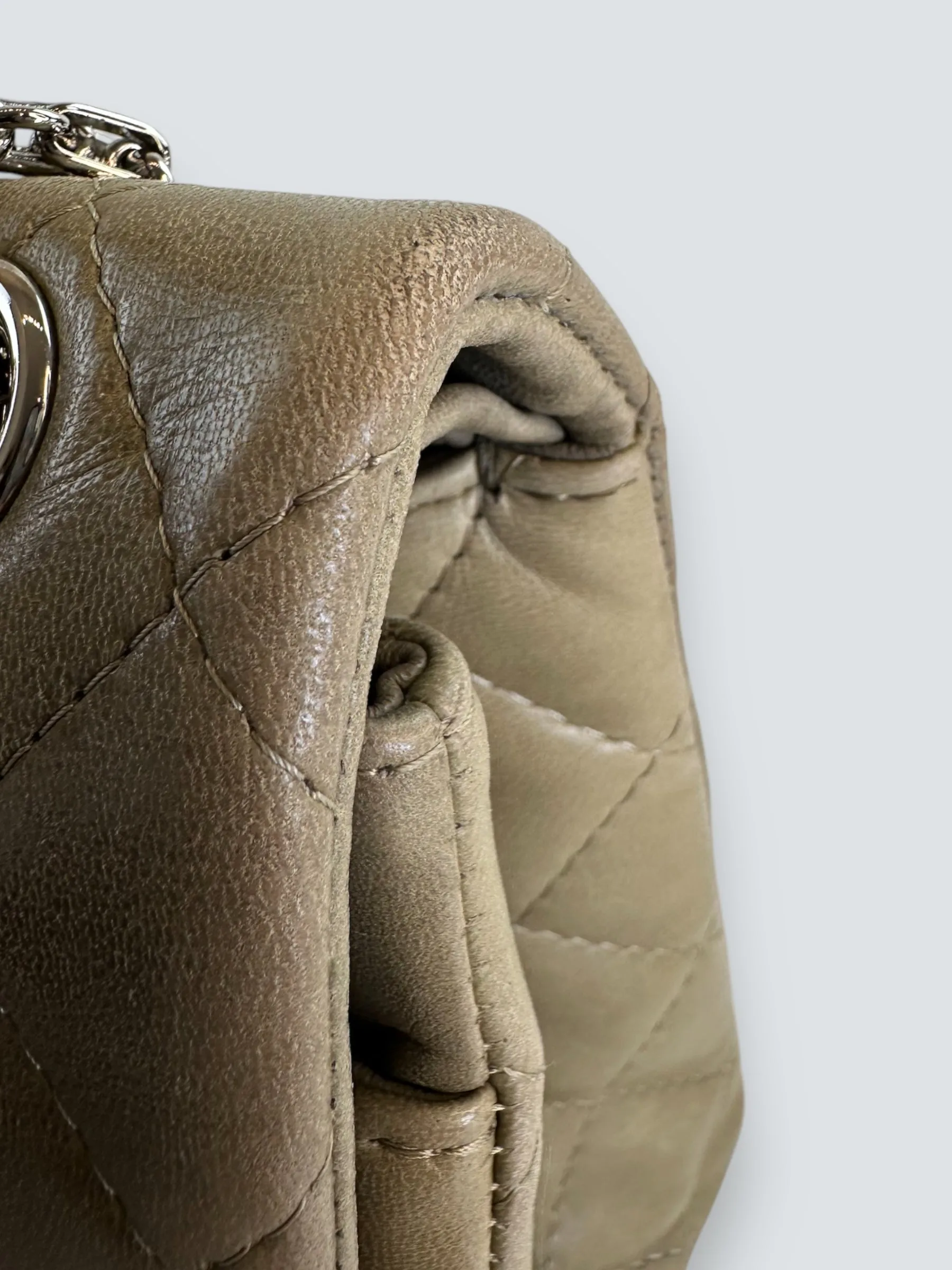Chanel Khaki Calfskin Leather 2.55 Reissue