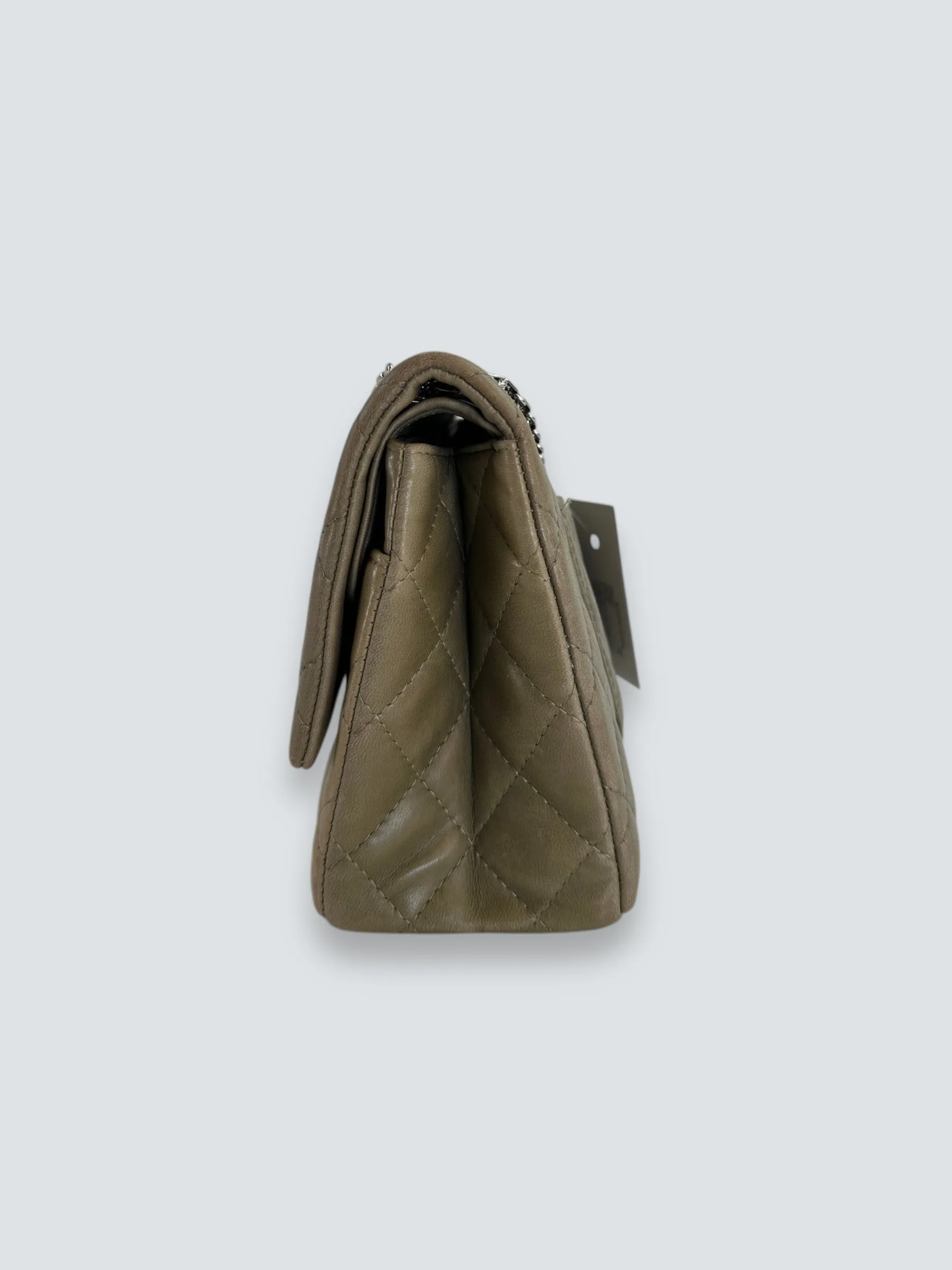 Chanel Khaki Calfskin Leather 2.55 Reissue
