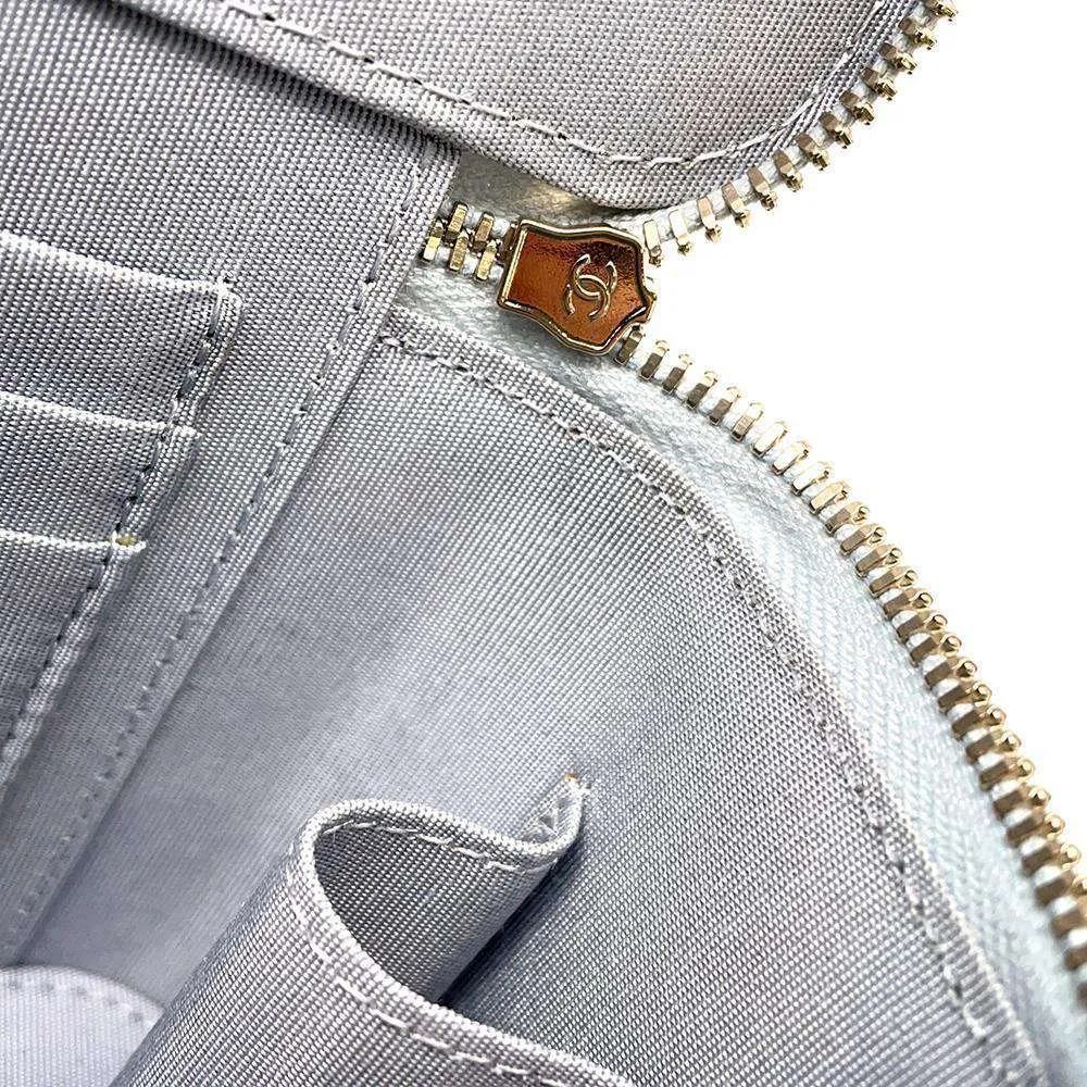 CHANEL Matelasse Vanity 2wayChain Shoulder Bag Light Gray AP2199 Lambskin