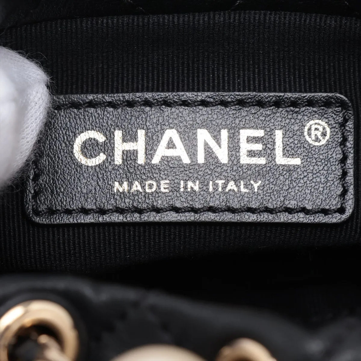 Chanel Matrasse  Handle Shoulder Bag Pearl Black G  31st AS2518