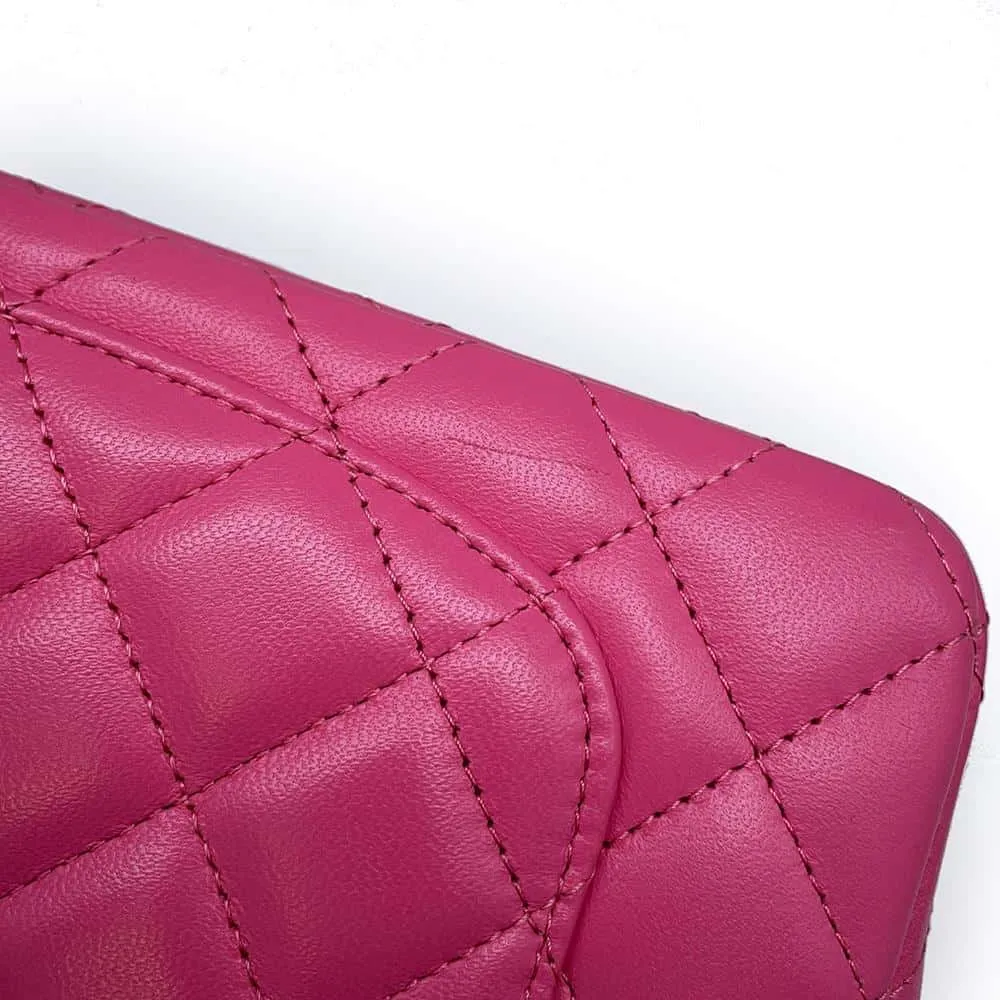 CHANEL Mini Matelasse Chain Shoulder Bag Pink A69900 Lambskin Size 20