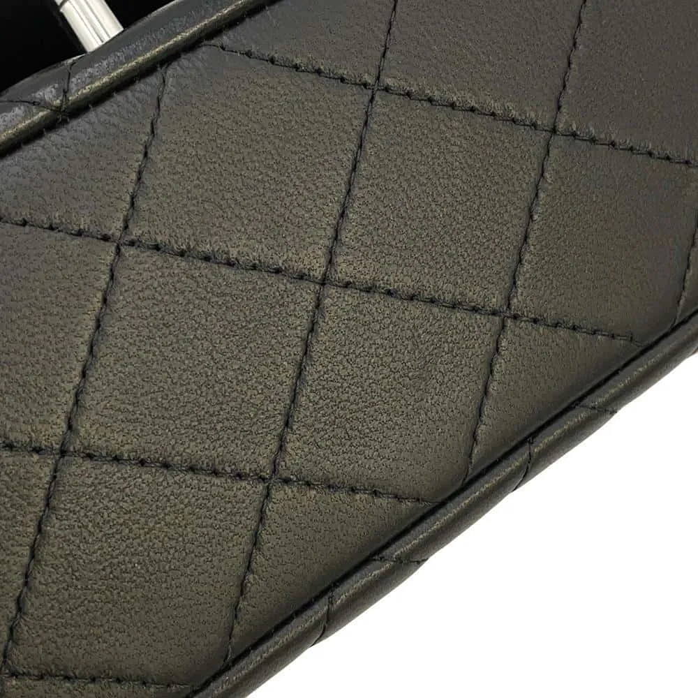 CHANEL Mini Matelasse ChainShoulder Bag Black A69900 Lambskin Size Mini