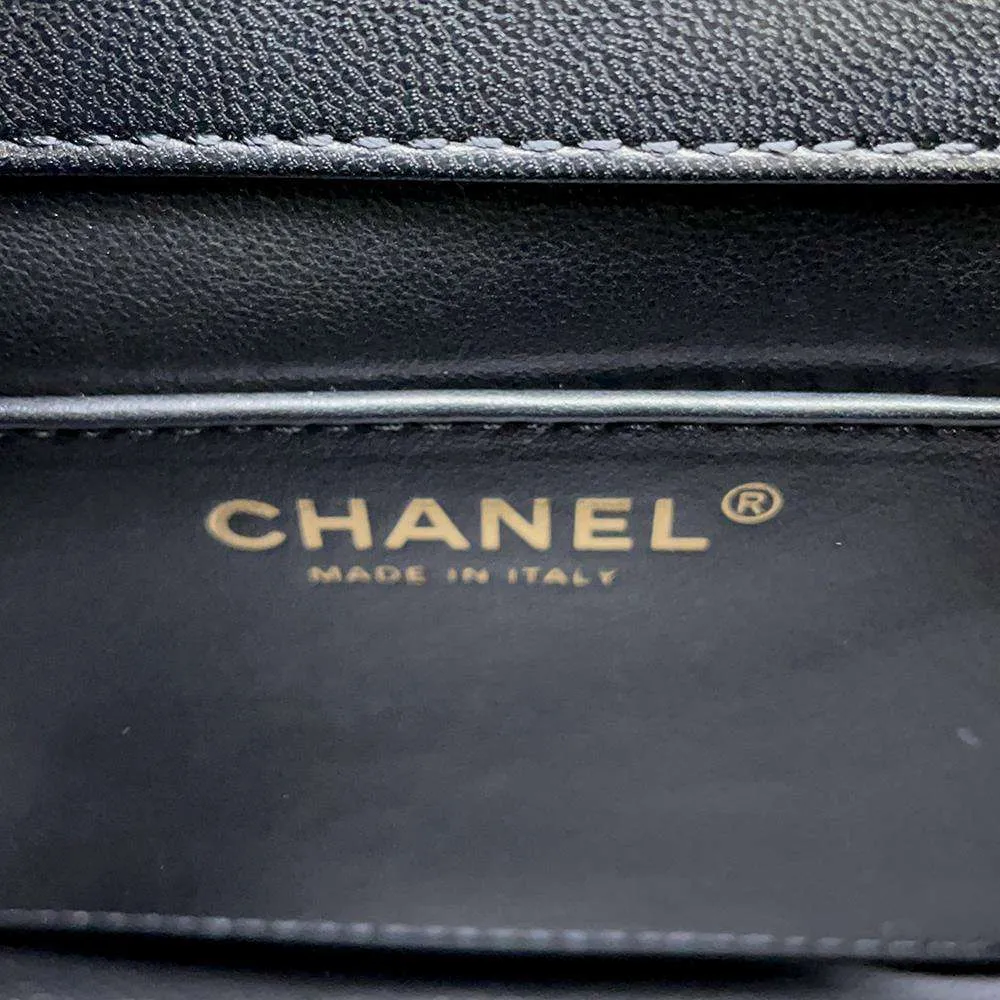 CHANEL Mini Matelasse ChainShoulder Bag Black AS3648 Calf Leather Size Mini