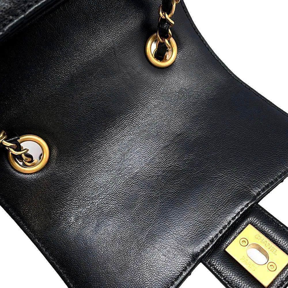 CHANEL Mini Matelasse ChainShoulder Bag Black AS3648 Calf Leather Size Mini