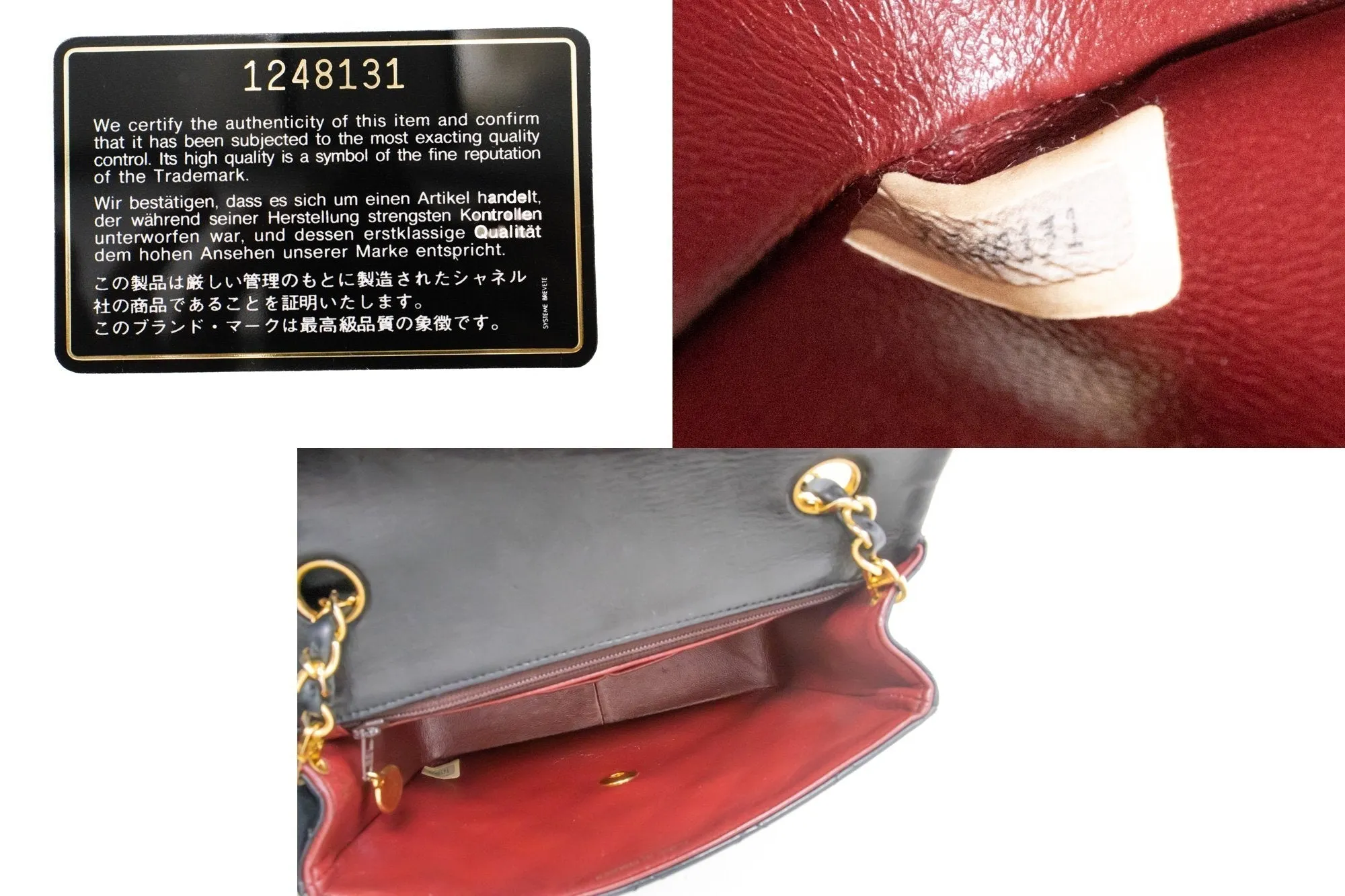CHANEL Mini Square Small Chain Shoulder Bag Crossbody Black Quilt k44