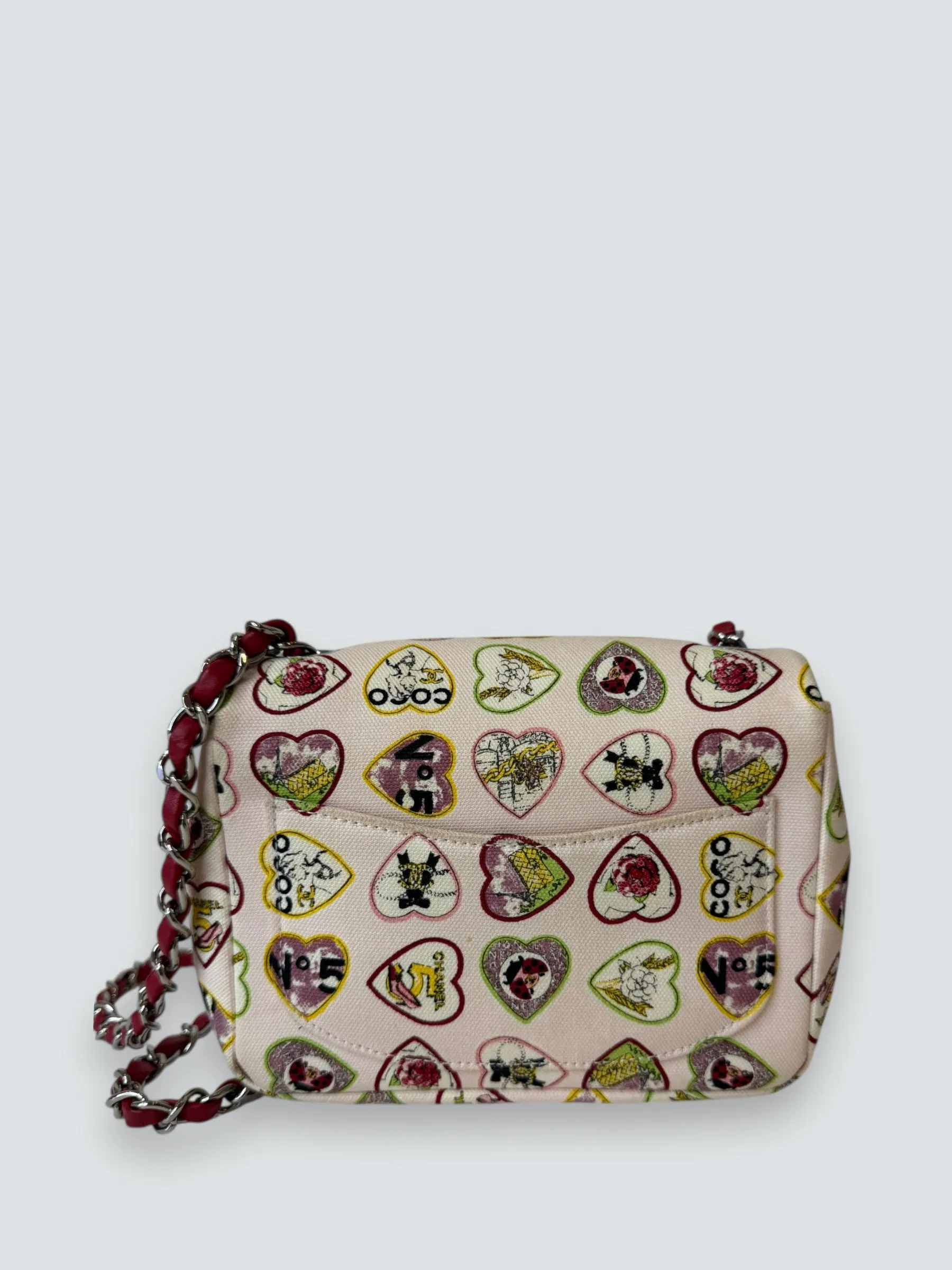 Chanel Pink Canvas Coco Valentine Crossbody (Rare)