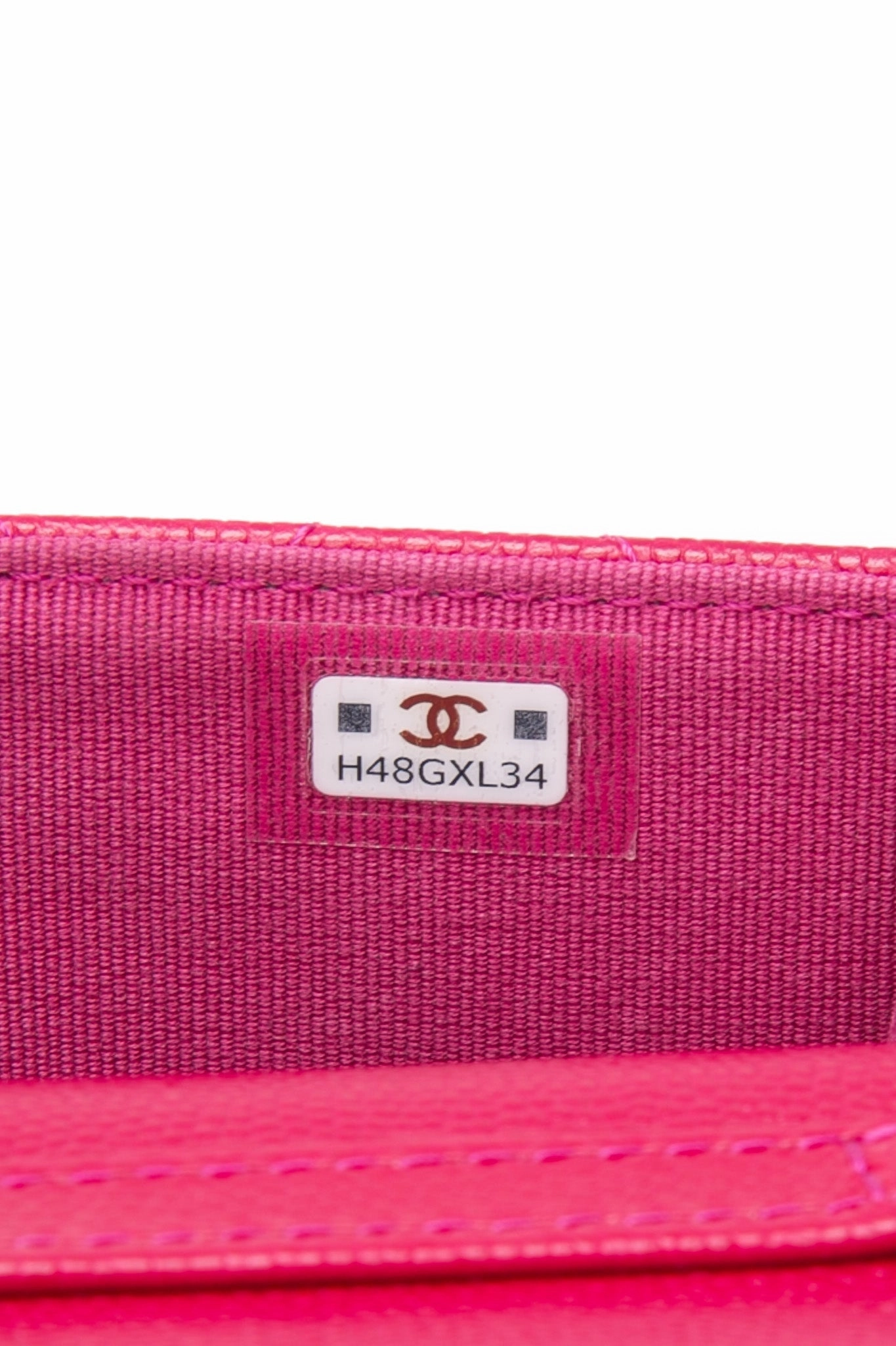 CHANEL Hot Pink Caviar Quilted Twist Your Buttons Coin Purse with Chain Crossbody Bag