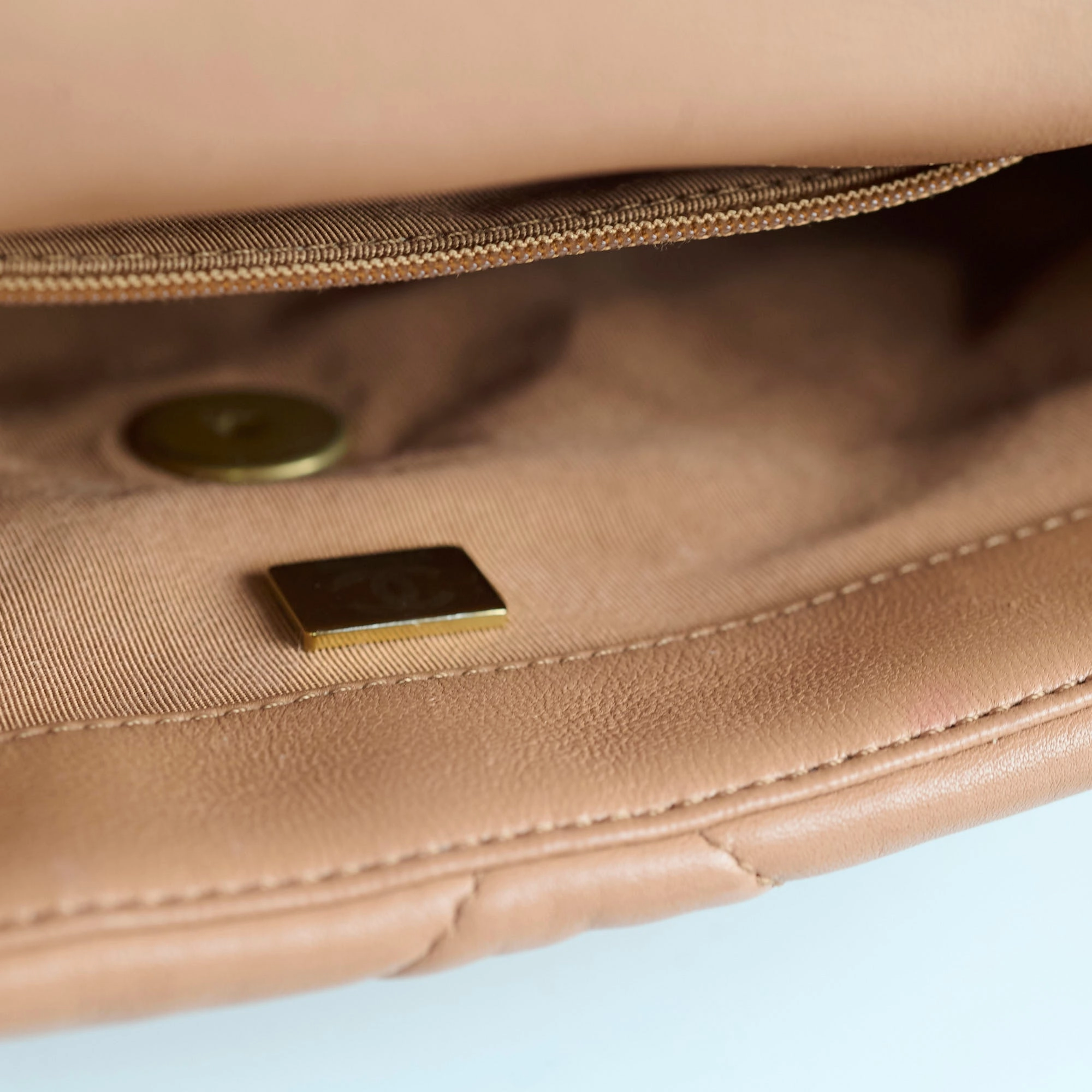 Chanel Small 19 Caramel Microchipped