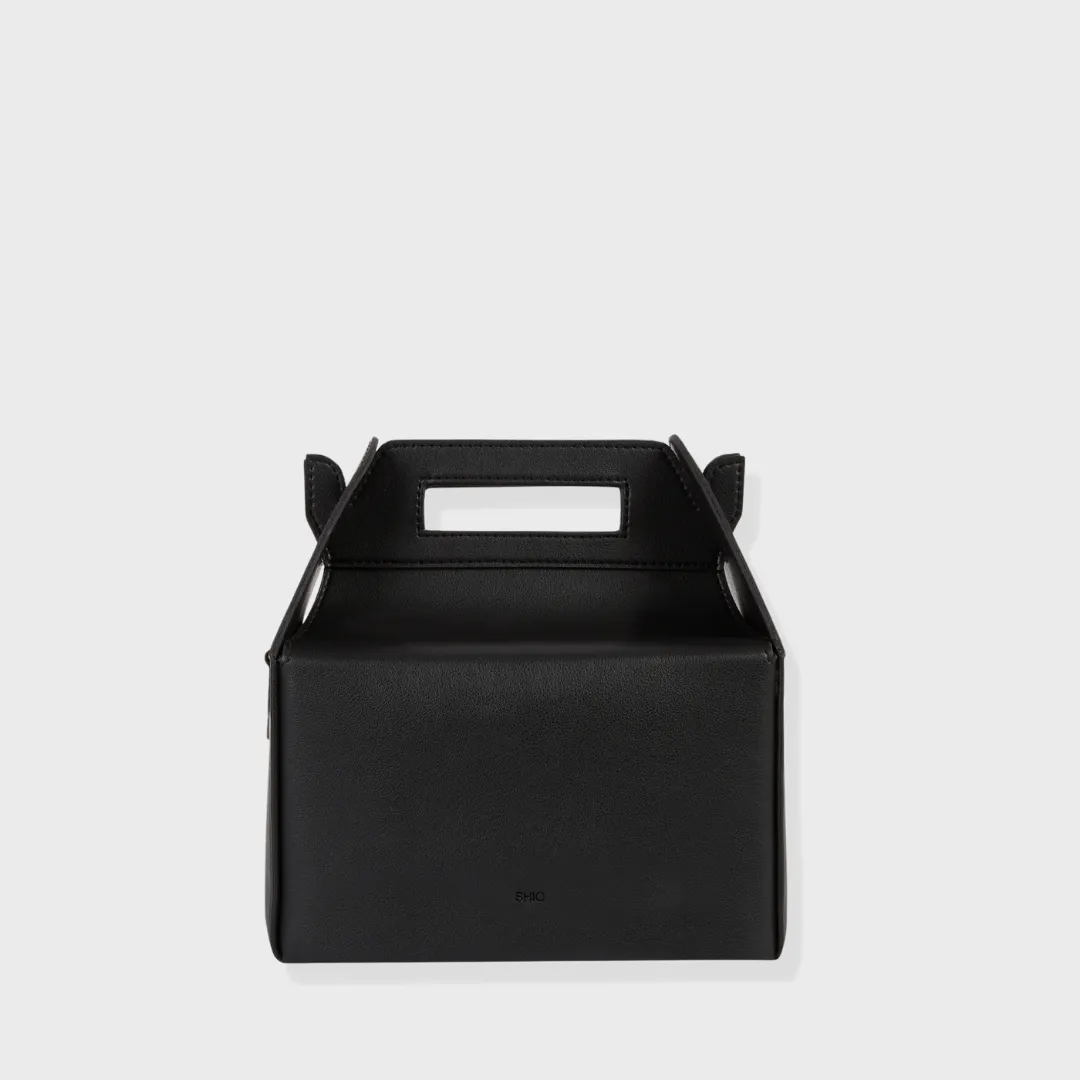CHELSEA VEGAN LEATHER SLING BAG BLACK