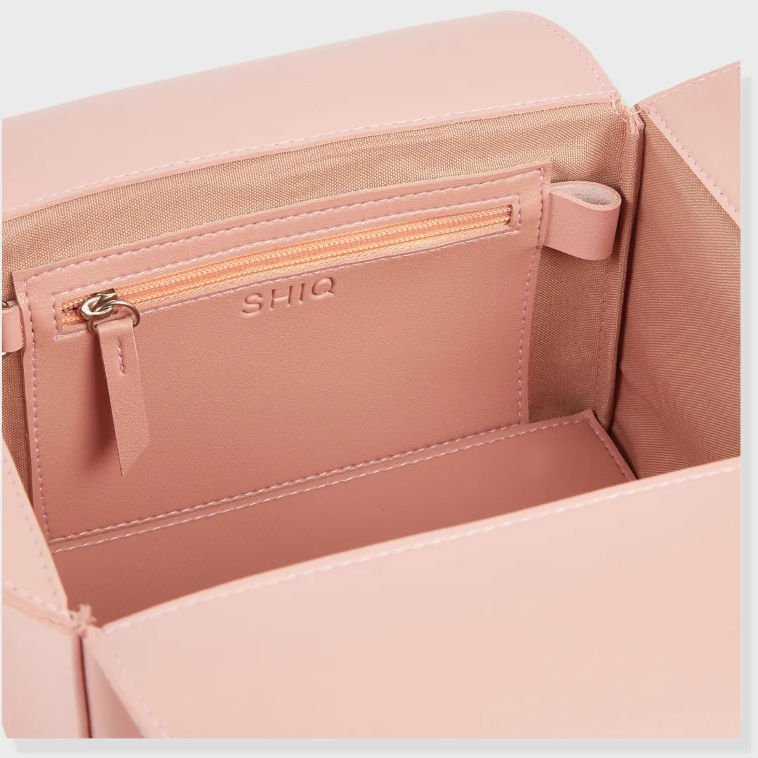 CHELSEA VEGAN LEATHER SLING BAG PINK