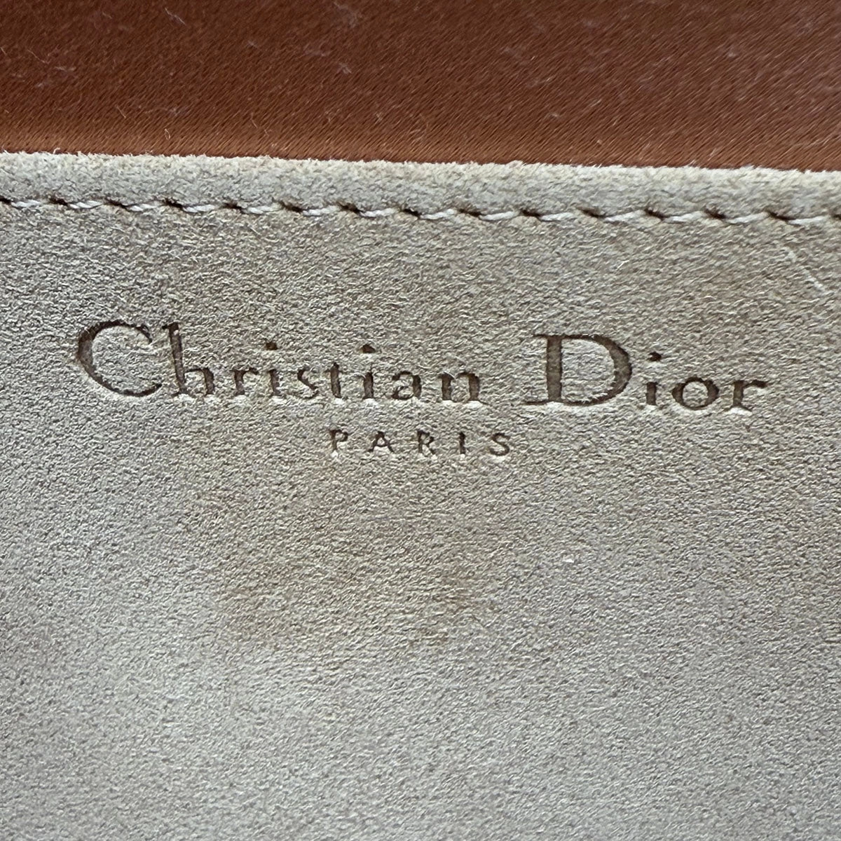Christian Dior Satin Cannage Wallet on Chain