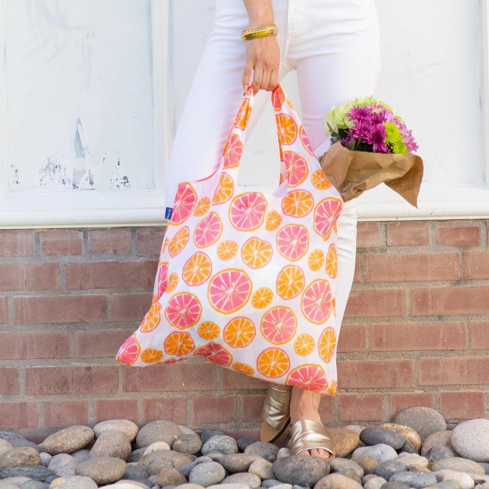 Citrus Red Blu Bag Reusable Shopping Bag - Machine Washable