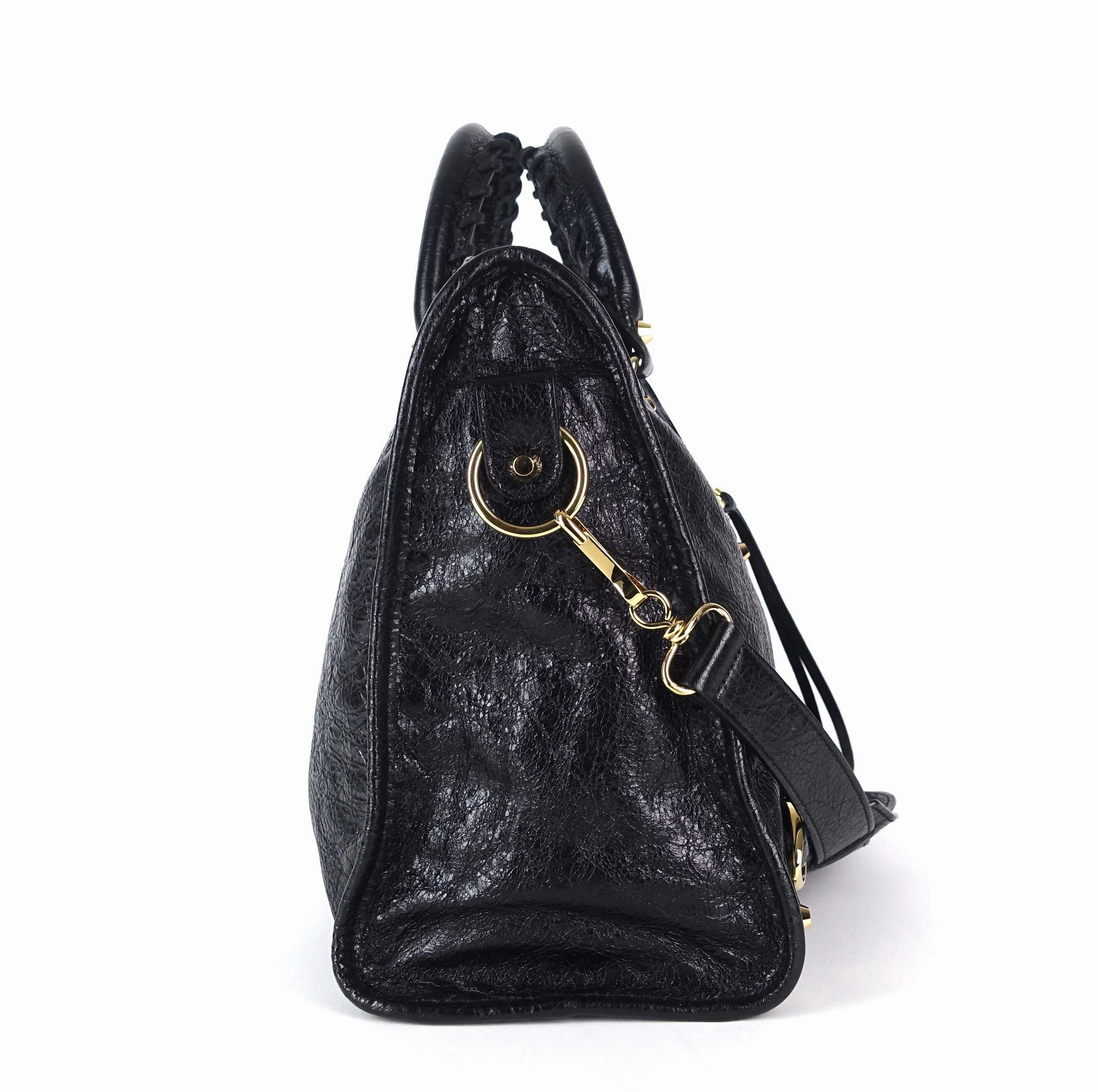 Classic Agneau Leather City Bag