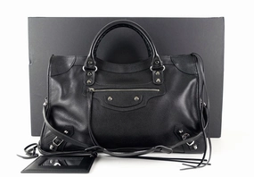 Classic Agneau Leather City Bag