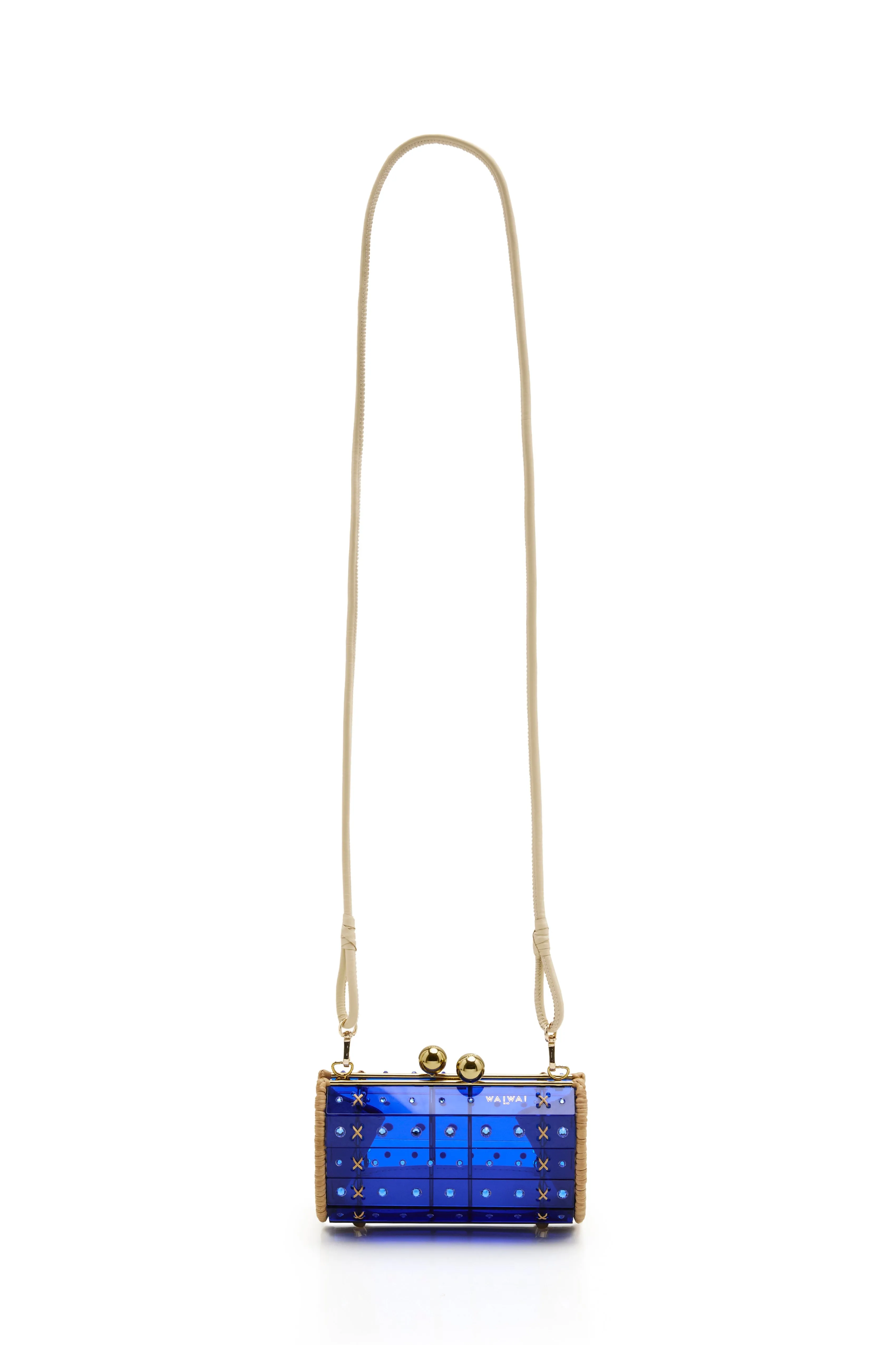 Clutch Strass Gold Blue