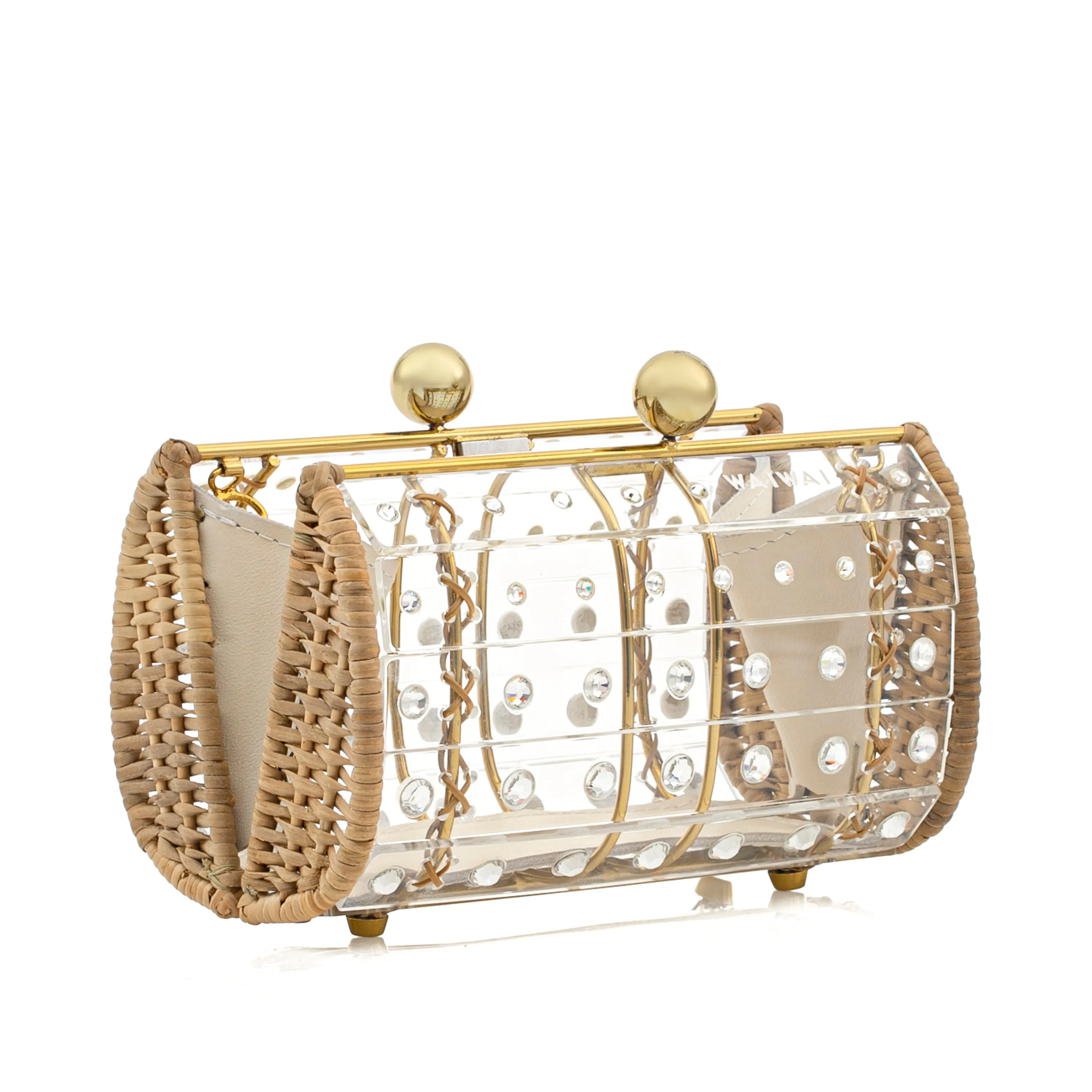 Clutch Strass Gold Crystal