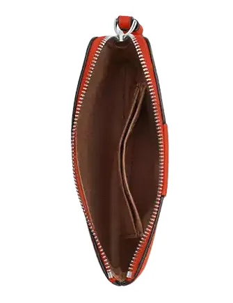 Coach Corner Zip Wristlet In Signature Canvas With Stripe