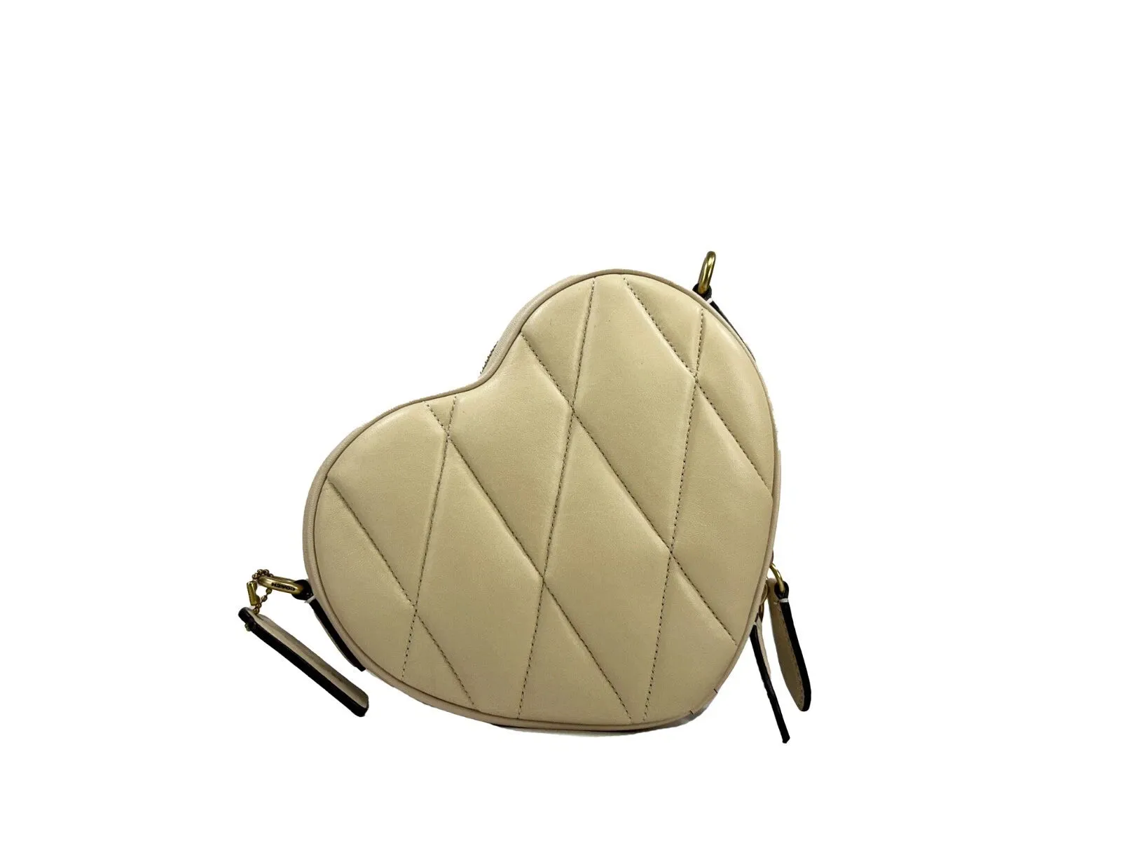 COACH Heart Small Quilted Leather Crossbody Bag Women's Purse