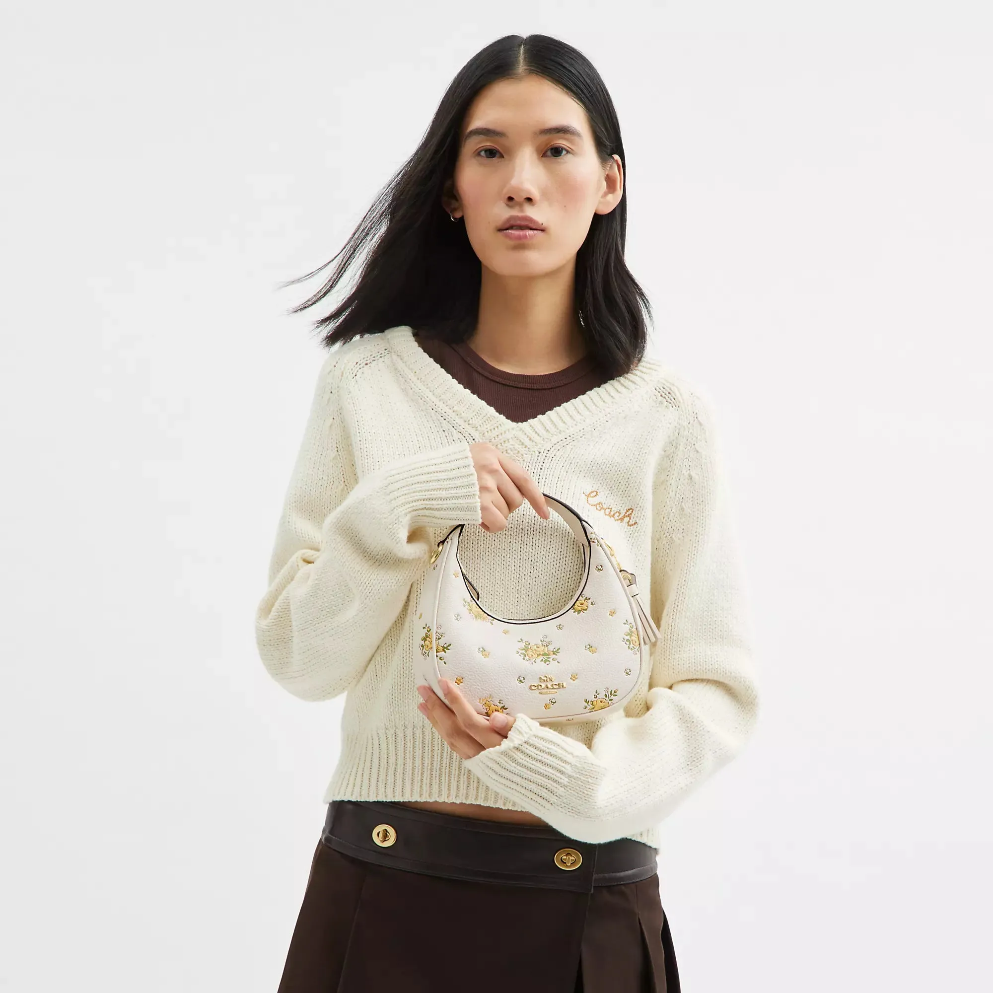 Coach Outlet Carmen Mini Crossbody Bag With Floral Print