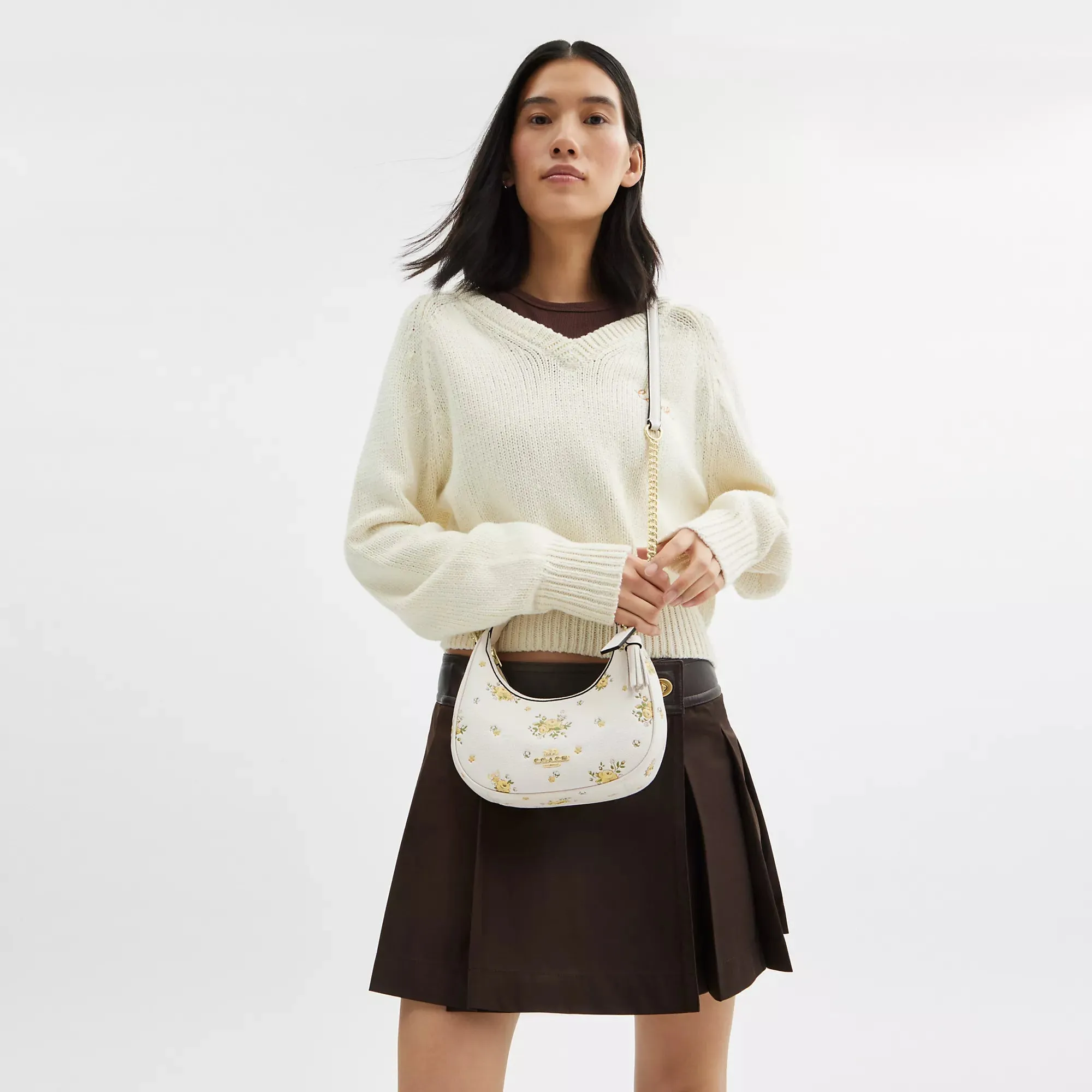 Coach Outlet Carmen Mini Crossbody Bag With Floral Print