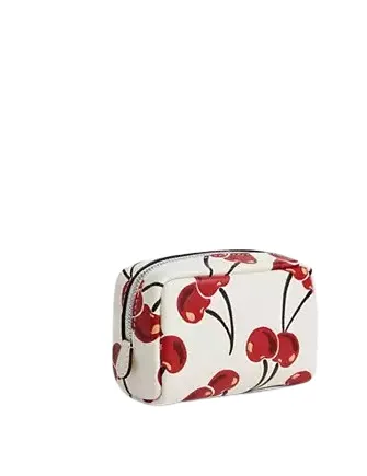 Coach Pouch Wristlet With Cherry Print