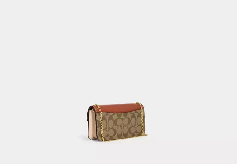 Coach Morgan MINI Crossbody In Colorblock Signautre Canvas bag-Gold Multi