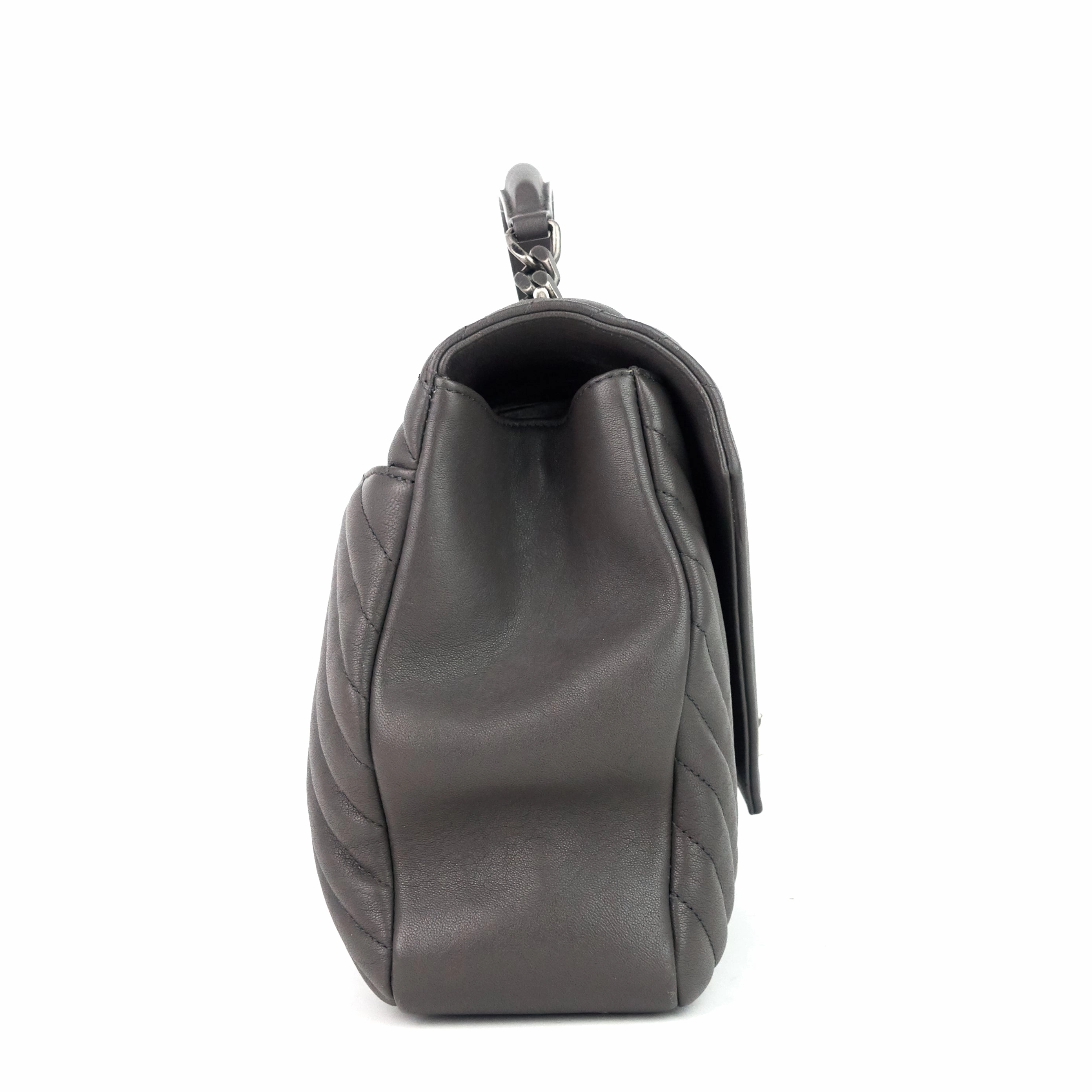 Collge Large Calf Leather Shoulder Bag