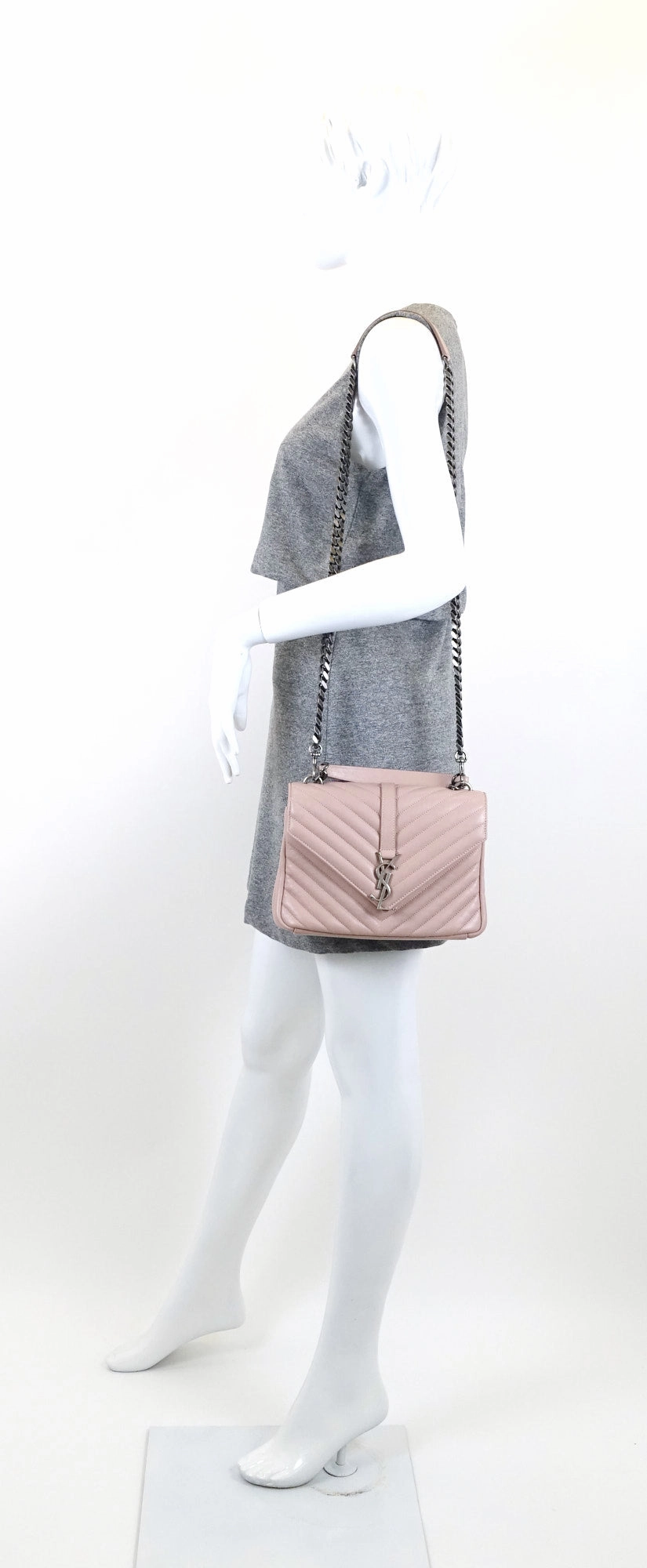 Collge Matelasse Calf Leather Medium Bag
