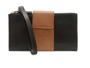Colorblock Crossbody Wallet In Black