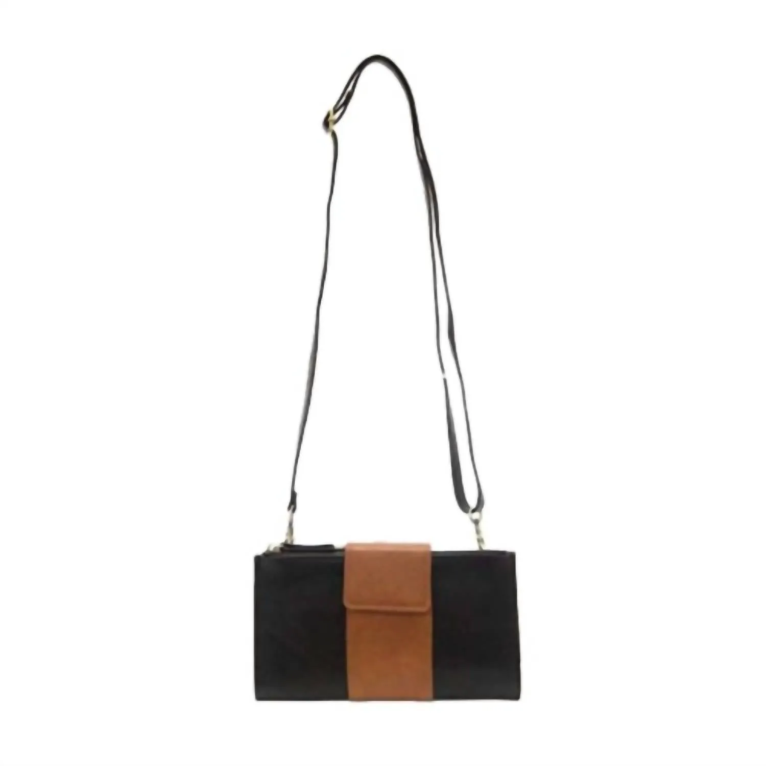 Colorblock Crossbody Wallet In Black
